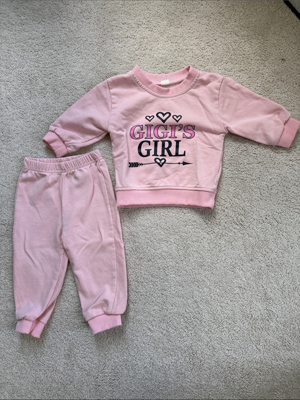 Pink "GIGI'S GIRL" Kids Pajama Set - Cozy Cotton Blend